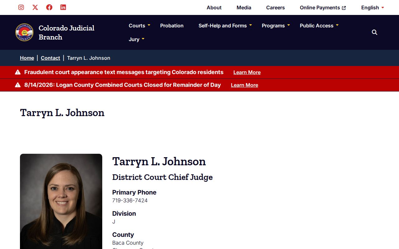 Cheyenne County court docket chief judge profile